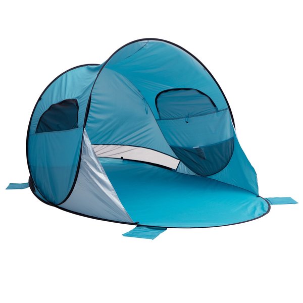 Wakeman Pop Up Beach Tent - Fits 2-3 People - Sun Shelter with UV Protection, Ventilation by Blue 75-CMP1106